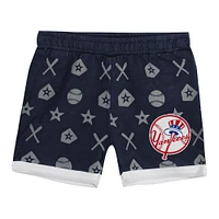Ensemble de couvre-couches 2 pièces pour bébé bleu marine New York Yankees On Deck