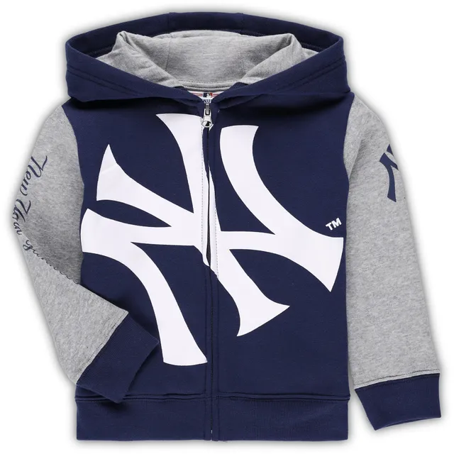 New York Yankees Infant Navy Baseball Print Full-Zip Hoodie