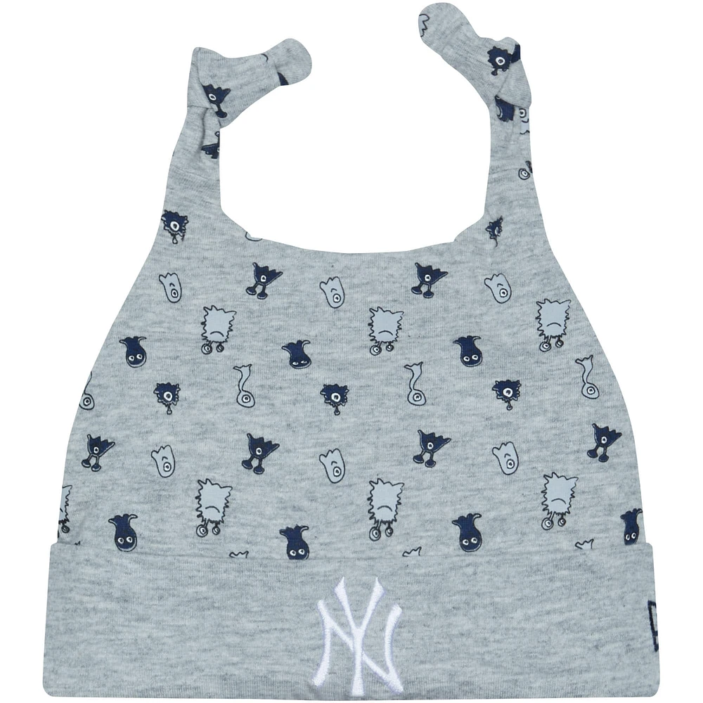 Bonnet en tricot à revers New Era New York Yankees Critter gris chiné pour bébé