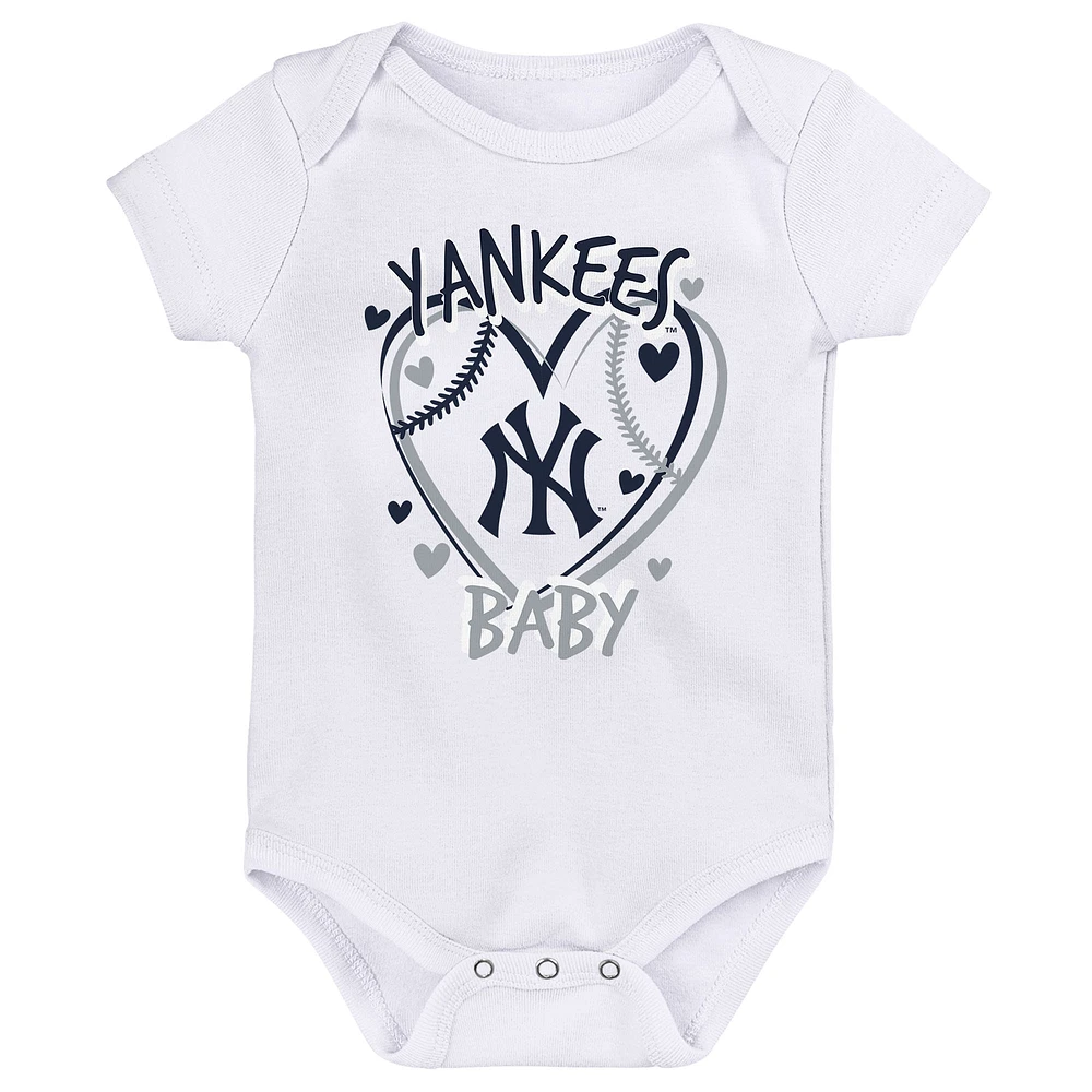 Infant New York Yankees Slide Home Three-Pack Bodysuit Set