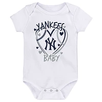 Infant New York Yankees Slide Home Three-Pack Bodysuit Set