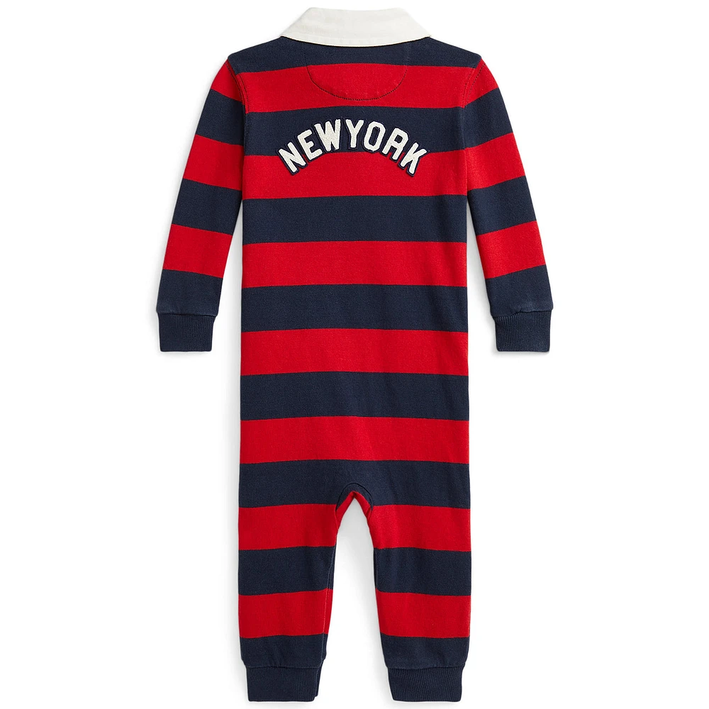 Combinaison Polo Ralph Lauren bleu marine/rouge Yankees pour bébé