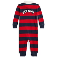 Combinaison Polo Ralph Lauren bleu marine/rouge Yankees pour bébé