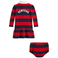 Infant Polo Ralph Lauren  Navy/Red Yankees Rugby Dress