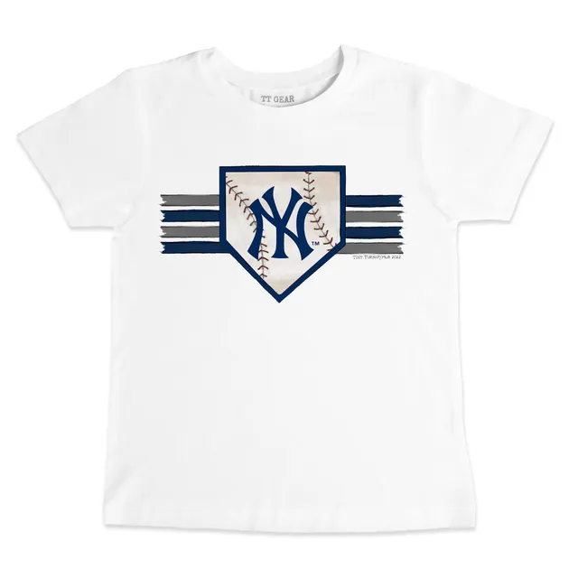 New York Yankees Tiny Turnip Infant Baseball Babes T-Shirt - White