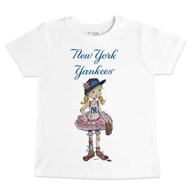 New York Yankees Tiny Turnip Women's Baseball Love Raglan 3/4-Sleeve T-Shirt  - White/Navy