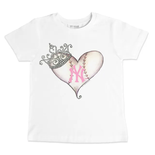 Youth Tiny Turnip White/Royal Chicago Cubs Babes 3/4-Sleeve Raglan T-Shirt Size: Small