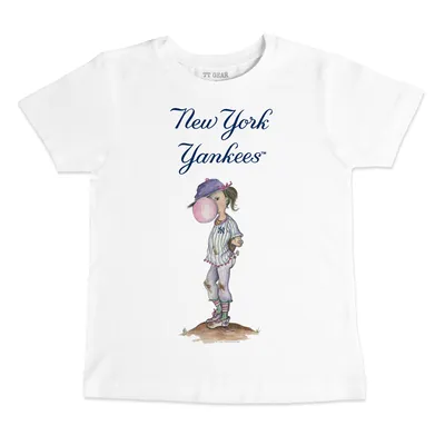 Women's Tiny Turnip White New York Yankees Fastball T-Shirt