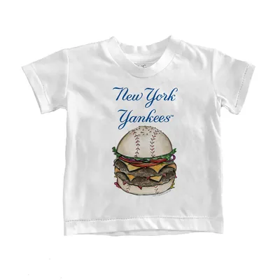 New York Yankees Tiny Turnip Infant Burger T-Shirt - White