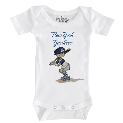 New York Yankees Tiny Turnip Infant Slugger Bodysuit - White
