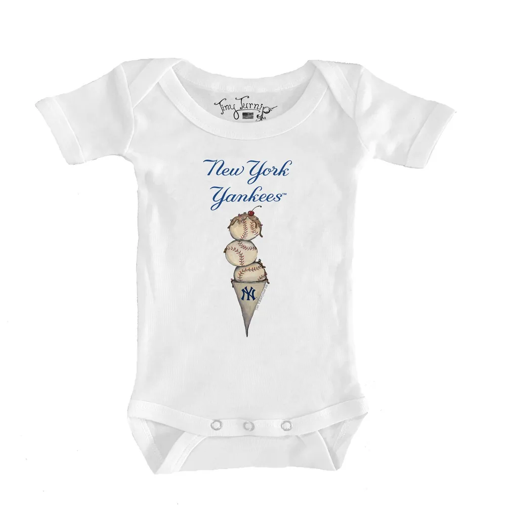 Lids New York Yankees Tiny Turnip Infant Triple Scoop Bodysuit - White