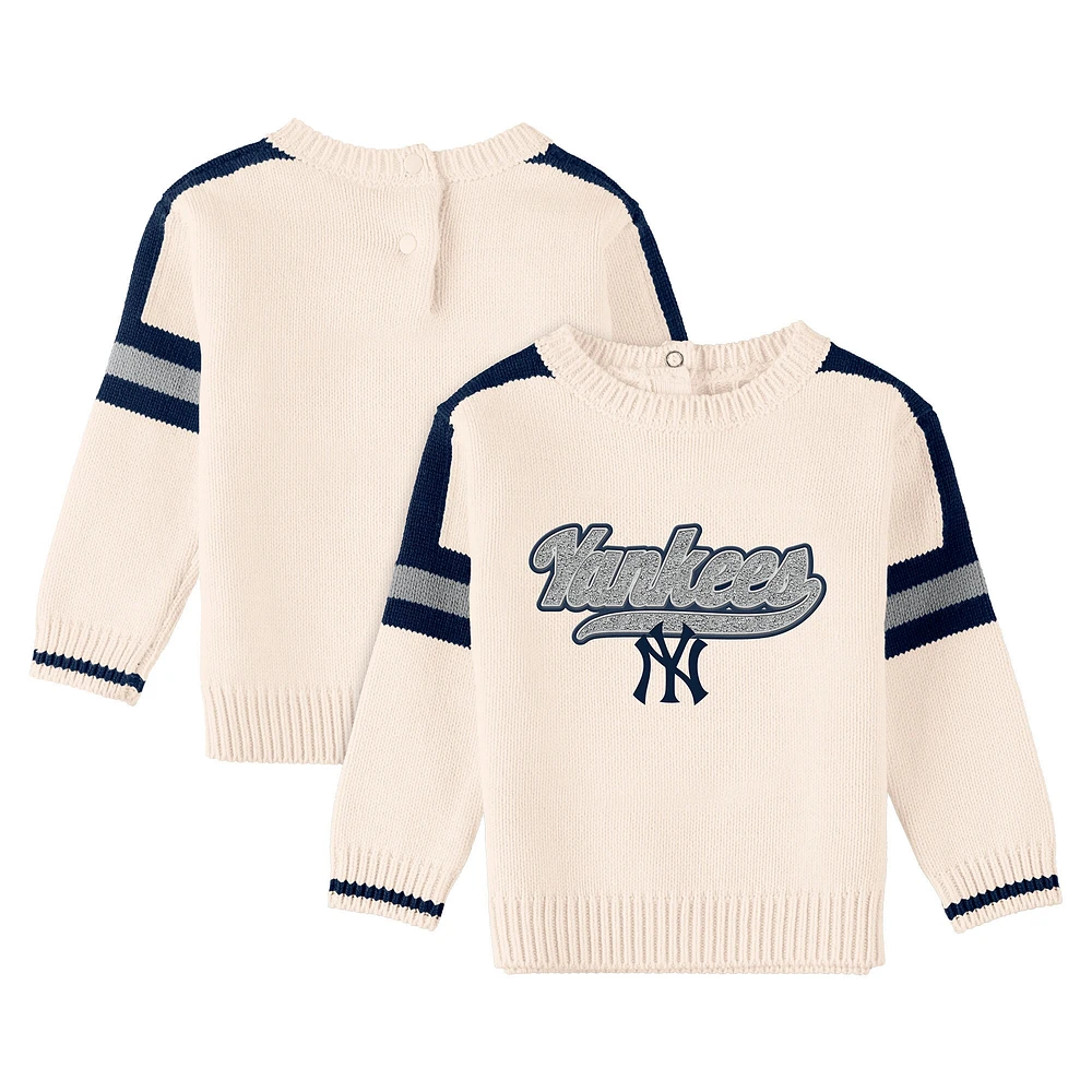 Pull pour bébé WEAR by Erin Andrews couleur crème des Yankees de New York