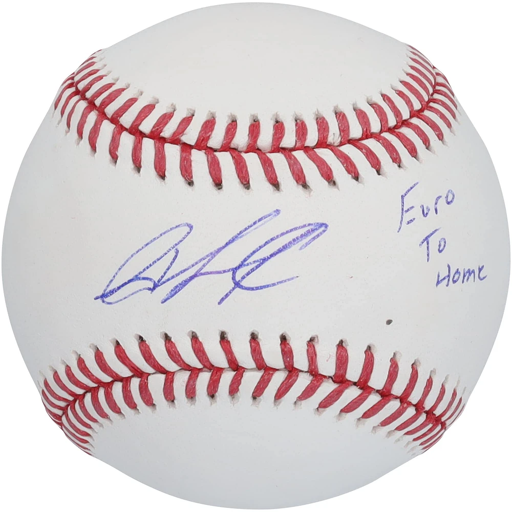 Jazz Chisholm Jr. New York Yankees Autographed Baseball with "Euro to Home" Inscription
