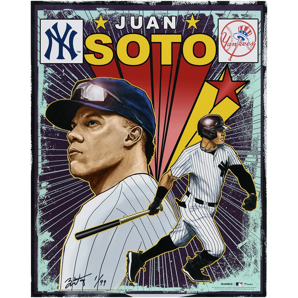 Juan Soto New York Yankees 16" x 20" Photo Print - Art by Brian Kong - Limited Edition of 99