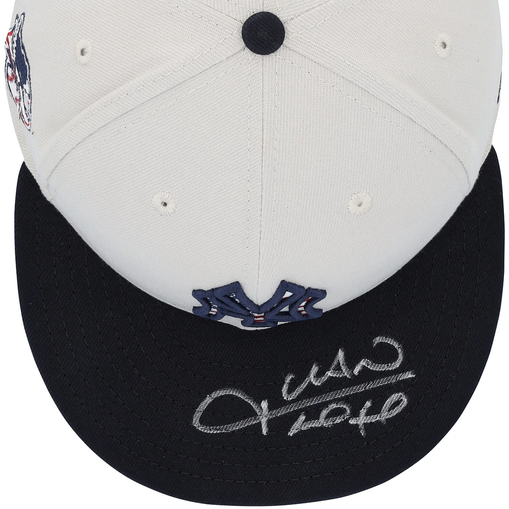 Casquette bronzée autographiée #22 des Yankees de New York, V106832, Juan Soto, utilisée lors du match contre les Reds de Cincinnati le 4 juillet 2024. Casquette Juan Soto AUTGU 45733 COLGMUEQU GUBBCP1048