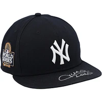 V106832 Casquette dédicacée #22 Navy des Yankees de New York, utilisée lors du match contre les Dodgers de Los Angeles le 30 octobre 2024. Casquette Juan Soto AUTGU 45733 COLGMUEQU GUBBCP1049 #1