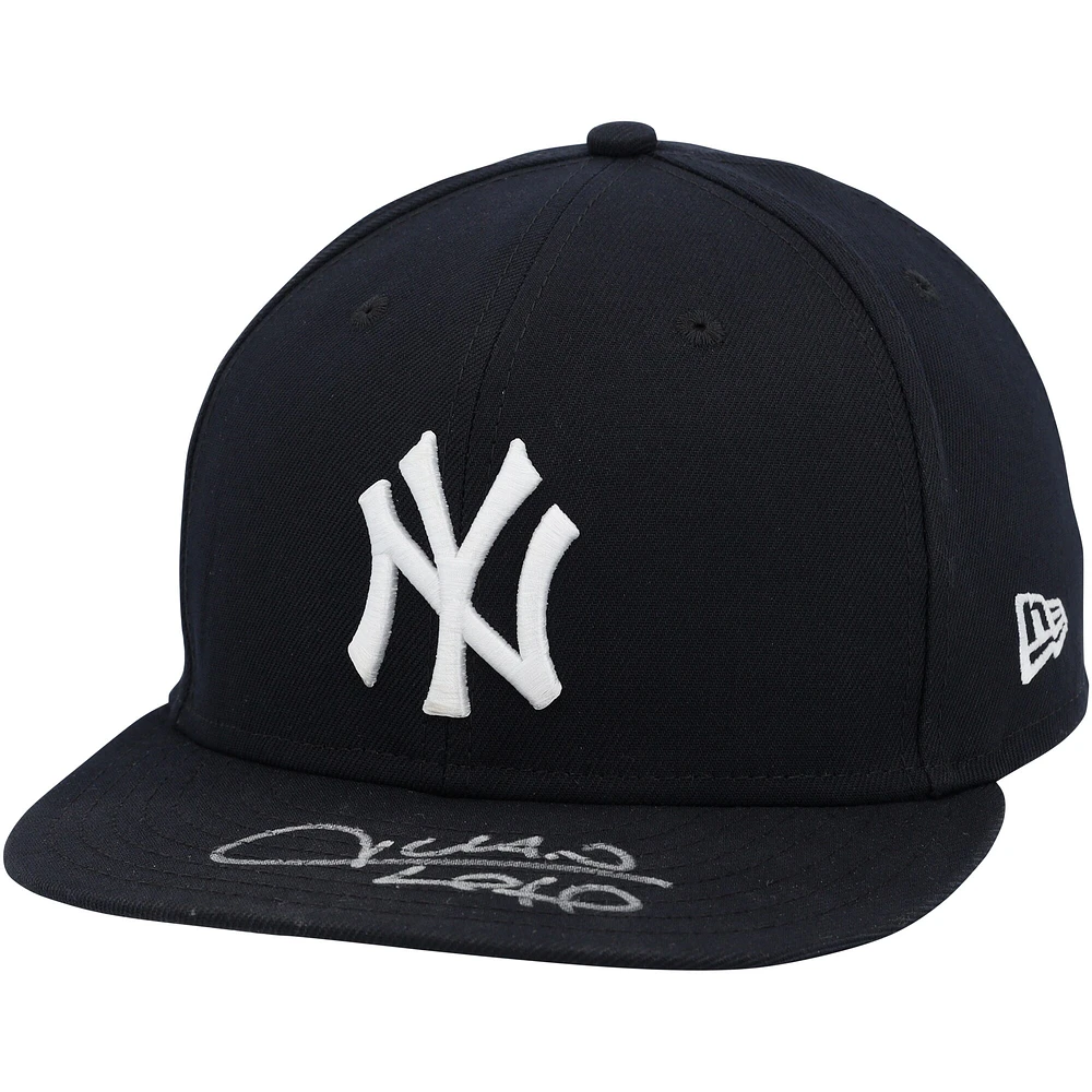 V106832 Casquette dédicacée #22 Navy des Yankees de New York, utilisée lors du match contre les Dodgers de Los Angeles le 30 octobre 2024. Casquette Juan Soto AUTGU 45733 COLGMUEQU GUBBCP1049 #1