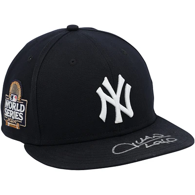 V106832 Casquette dédicacée #22 Navy des Yankees de New York, utilisée lors du match contre les Dodgers de Los Angeles le 30 octobre 2024. Casquette Juan Soto AUTGU 45733 COLGMUEQU GUBBCP1049 #1