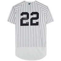 Maillot Nike authentique blanc autographié par Juan Soto des Yankees de New York