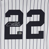 Maillot Nike authentique blanc autographié par Juan Soto des Yankees de New York