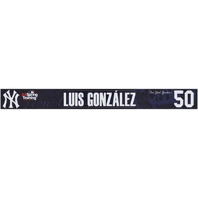 Luis Gonzalez New York Yankees Player-Issued #50 Navy Nameplate from 2024 MLB Spring Training