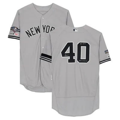 Lids Luis Severino New York Yankees Fanatics Authentic Autographed  Game-Used #40 Pinstripe Jersey vs. Detroit Tigers on June 4, 2022 with GU  6-4-22 VS. DET, 7IP, 10K, W Inscriptions - White