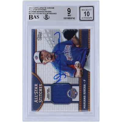 Mariano Rivera New York Yankees Autographed 2013 Topps Update Chrome All Star Relic #ASR-MR Beckett Fanatics Witnessed Authenticated 9/10 Card 