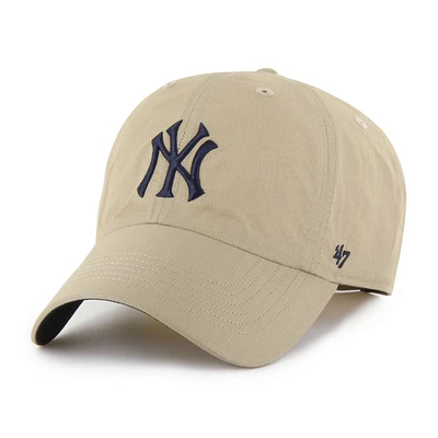Men's '47  Khaki New York Yankees Performance Clean Up Adjustable Hat