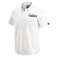 Men's Darius Rucker Collection by Fanatics  Cream New York Yankees Printed Button-Down Top