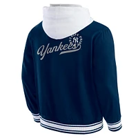 Veste à capuche boutons-pression pour homme Darius Rucker Collection by Fanatics bleu marine des Yankees de New York