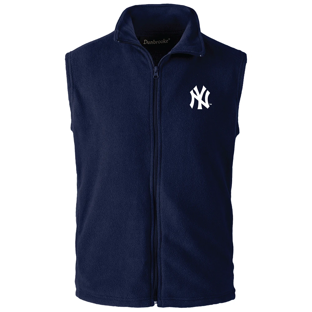 Gilet Dunbrooke bleu marine à fermeture éclair intégrale pour homme des Yankees de New York Houston