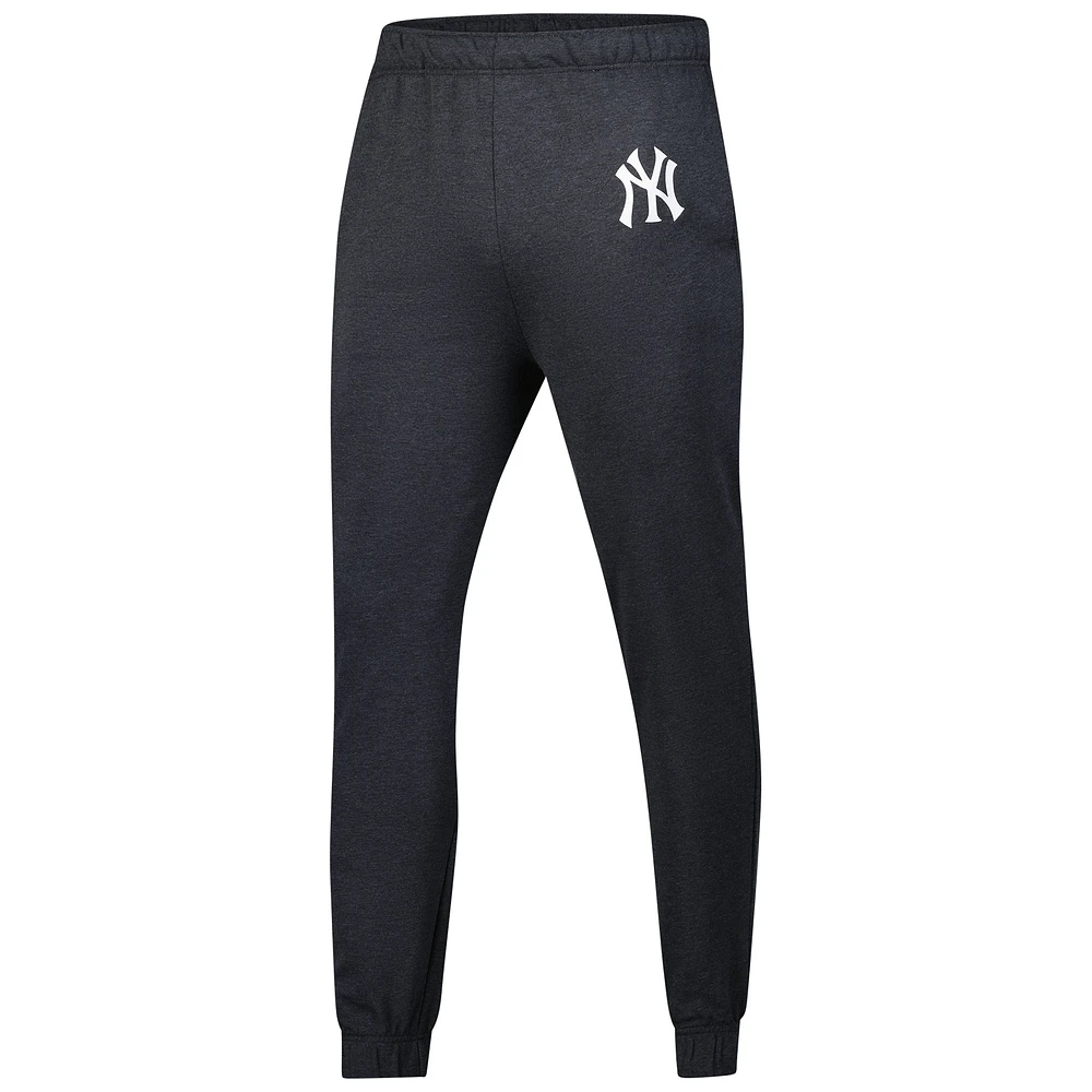 Pantalon de jogging en polaire pour homme Fanatics Heather Charcoal New York Yankees