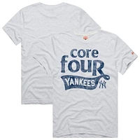 Men's Homage  Ash New York Yankees Hyper Local Tri-Blend T-Shirt
