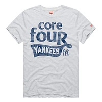 Men's Homage  Ash New York Yankees Hyper Local Tri-Blend T-Shirt
