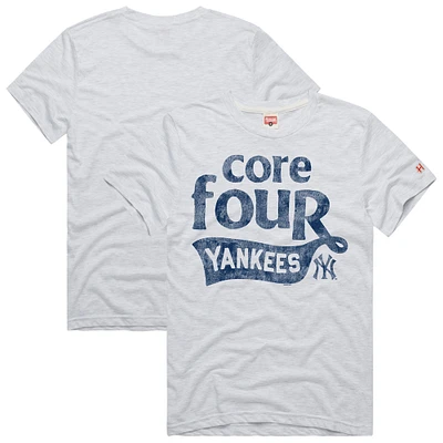 Men's Homage  Ash New York Yankees Hyper Local Tri-Blend T-Shirt
