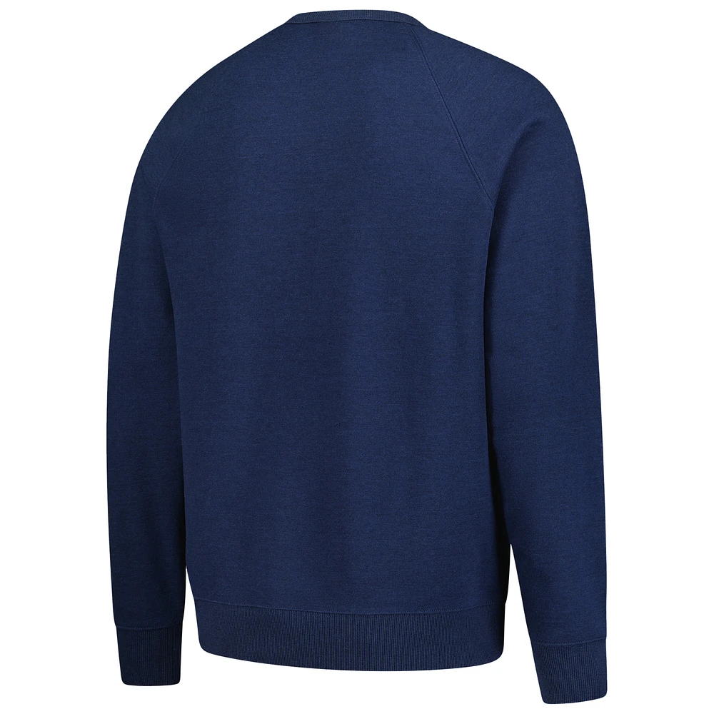 Men's Homage  Navy New York Yankees Retro Tri-Blend Pullover Sweatshirt