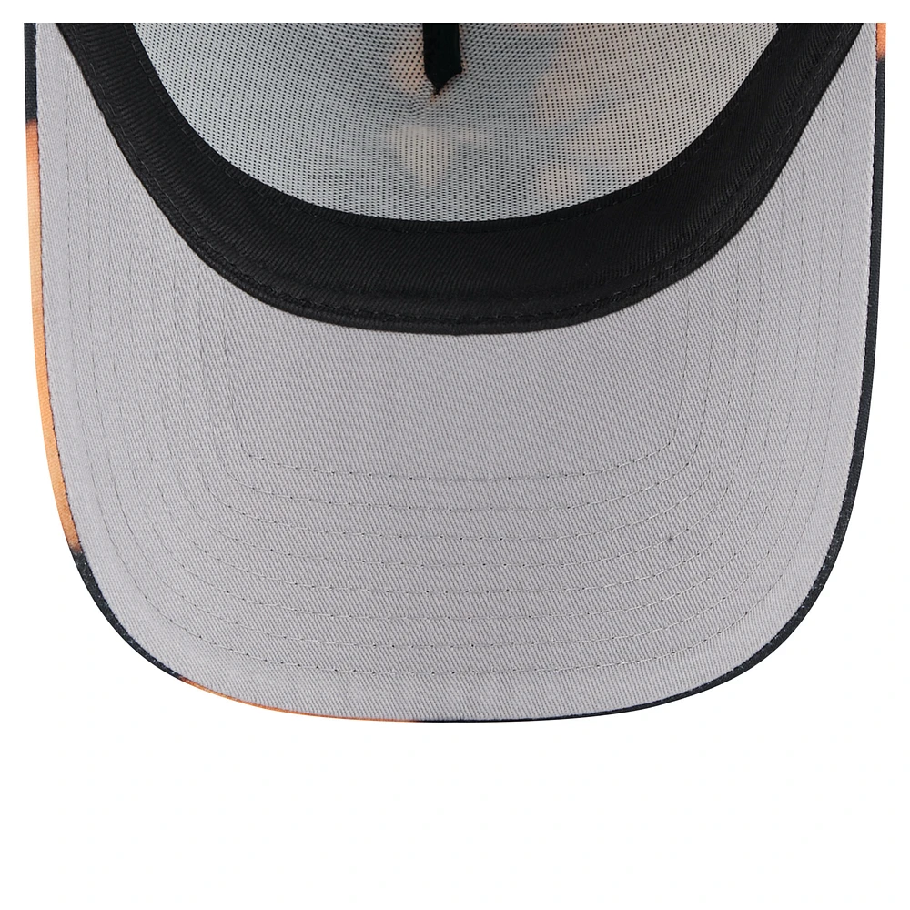 Men's New Era  Black New York Yankees Bleached A-Frame 9FORTY Adjustable Hat