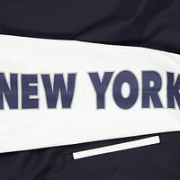 Coupe-vent à capuche entièrement zippé New Era bleu marine/gris York Yankees pour homme