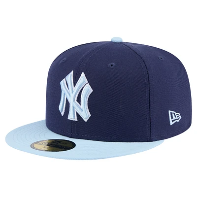 Men's New Era  Navy/Light Blue New York Yankees Color Pack Two-Tone 59FIFTY Fitted Hat