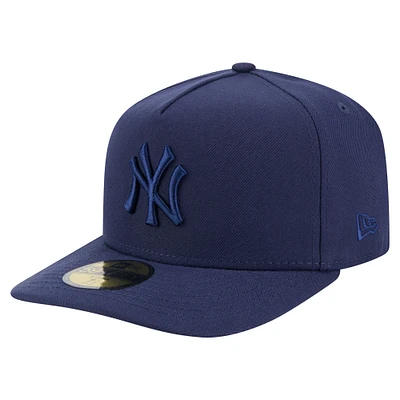 Men's New Era  Navy New York Yankees Color Pack Tonal A-Frame 59FIFTY Fitted Hat