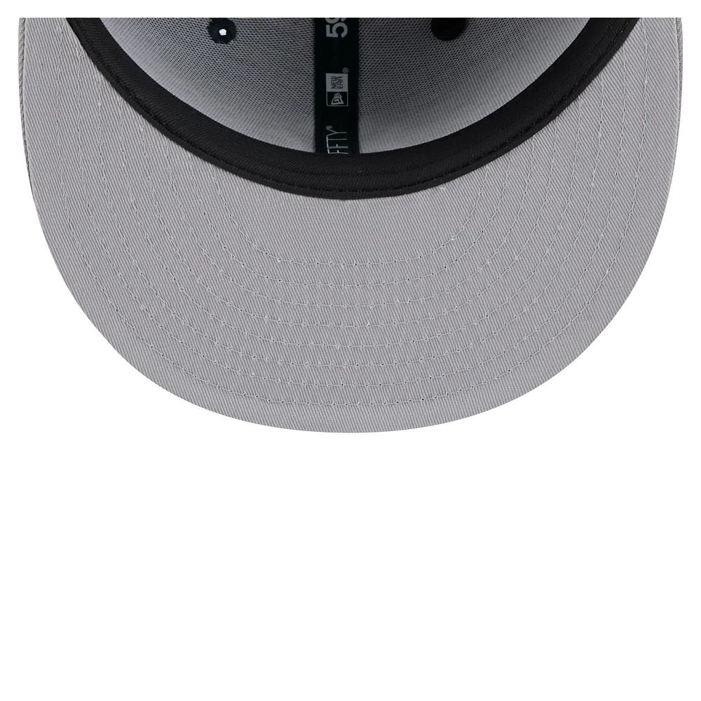 Casquette ajustée New Era 59FIFTY à rayures bleu marine York Yankees pour homme