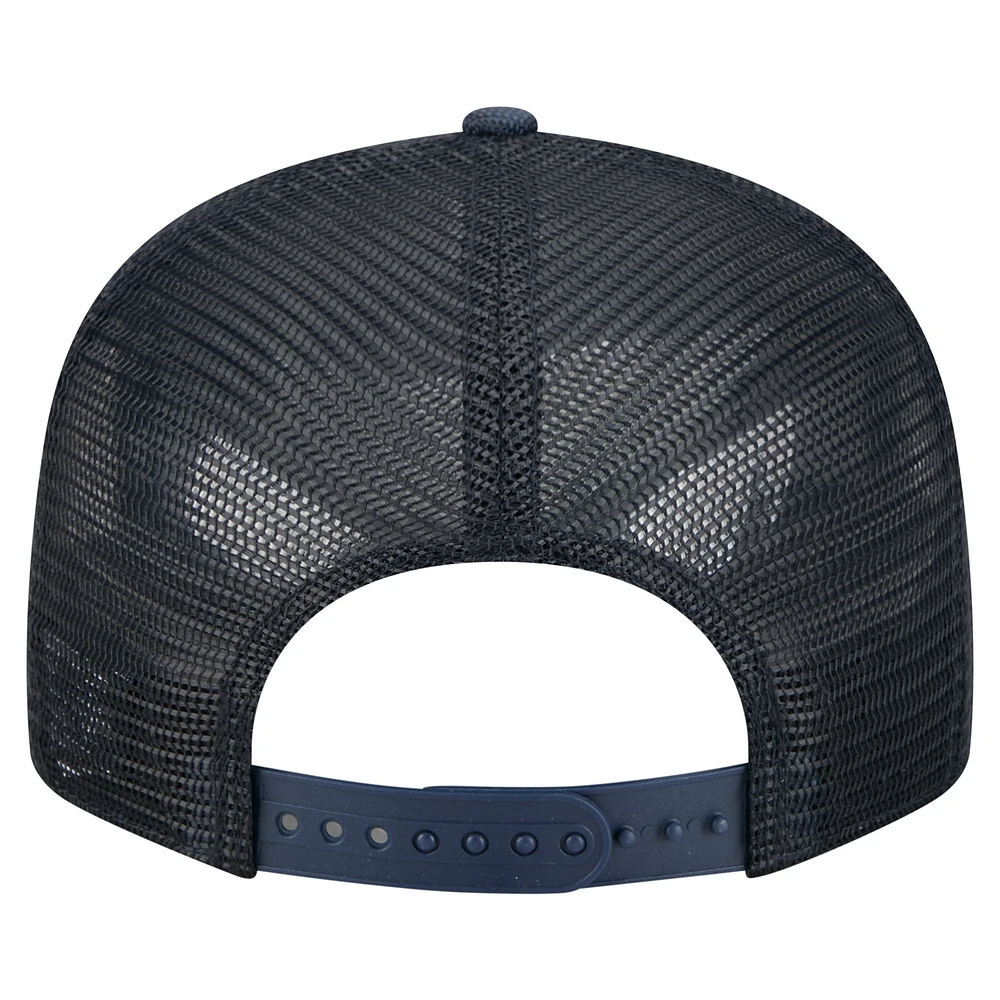 Men's New Era  Navy New York Yankees Split Panel 9FIFTY Trucker Snapback