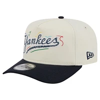Men's New Era  White New York Yankees Team Scribble Golfer Adjustable Hat