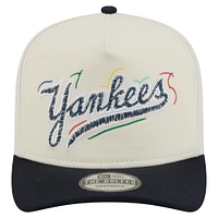 Men's New Era  White New York Yankees Team Scribble Golfer Adjustable Hat