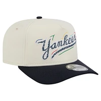 Men's New Era  White New York Yankees Team Scribble Golfer Adjustable Hat
