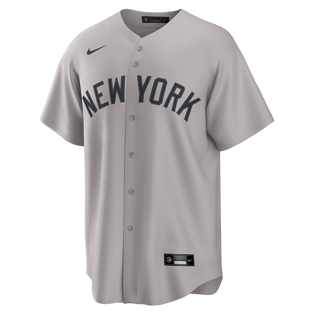 Men's Nike Gerrit Cole Gray New York Yankees Alternate Replica 2.0 Player Jersey