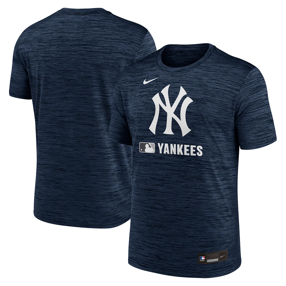 T-shirt Nike bleu marine New York Yankees Authentic Collection Velocity Performance pour homme