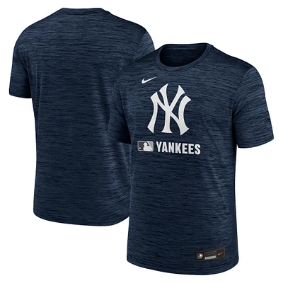 T-shirt Nike bleu marine New York Yankees Authentic Collection Velocity Performance pour homme