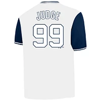 Men's Profile Aaron Judge White New York Yankees Big & Tall Name Number Birdeye V-Neck T-Shirt