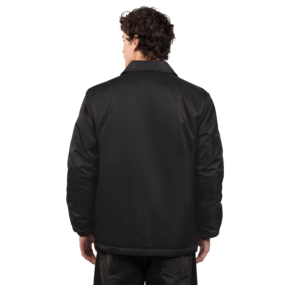 Men's Starter  Black New York Yankees Full-Snap Coaches Jacket